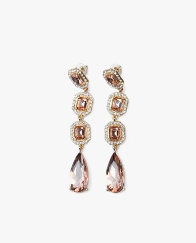  CECI - Khuyên tai nữ dáng thả đính đá sang trọng 