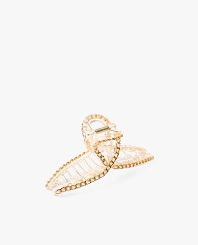  CECI - Kẹp tóc nữ phối chuỗi xích kim loại nổi bật 