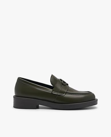  PEDRO - Giày lười nữ đế thấp mũi tròn Icon Leather Loafers 