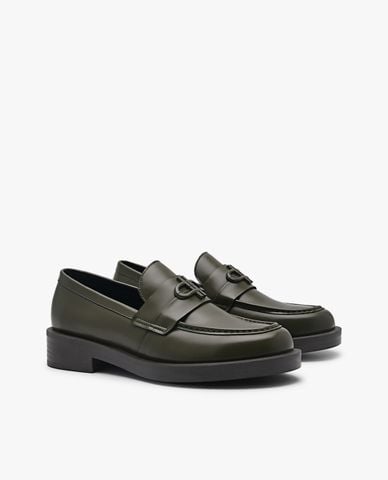  PEDRO - Giày lười nữ đế thấp mũi tròn Icon Leather Loafers 