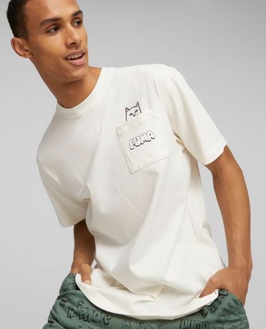  PUMA - Áo thun nam cổ tròn tay ngắn Ripndip 