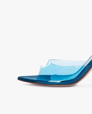  LE SILLA - Giày mules cao gót quai trong suốt Bella Sati 