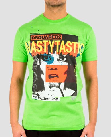 DSQUARED2 - Áo thun nam cổ tròn Nastytastic 