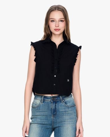  GIGI - Áo sát nách nữ phom croptop phối nút trẻ trung 