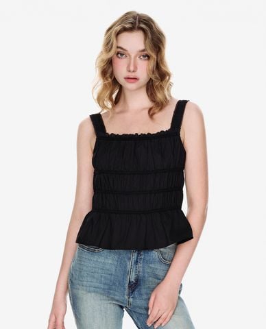  GIGI - Áo hai dây nữ cổ vuông xếp tầng thời thượng 