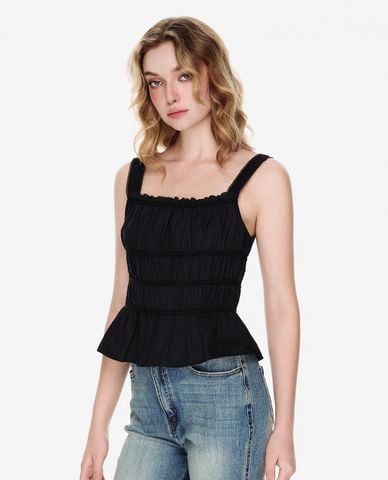  GIGI - Áo hai dây nữ cổ vuông xếp tầng thời thượng 