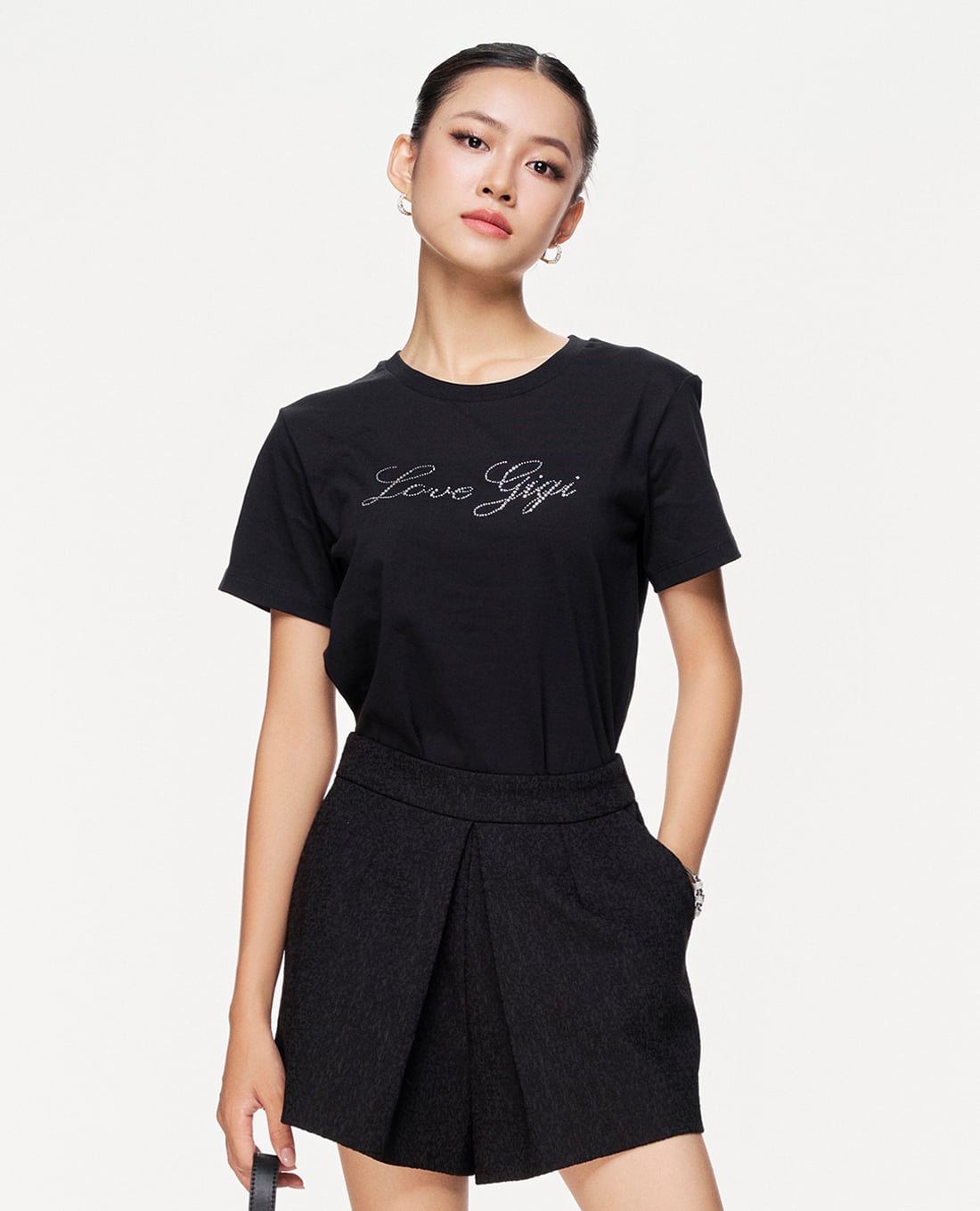 GIGI - Áo thun nữ cổ tròn tay ngắn trẻ trung