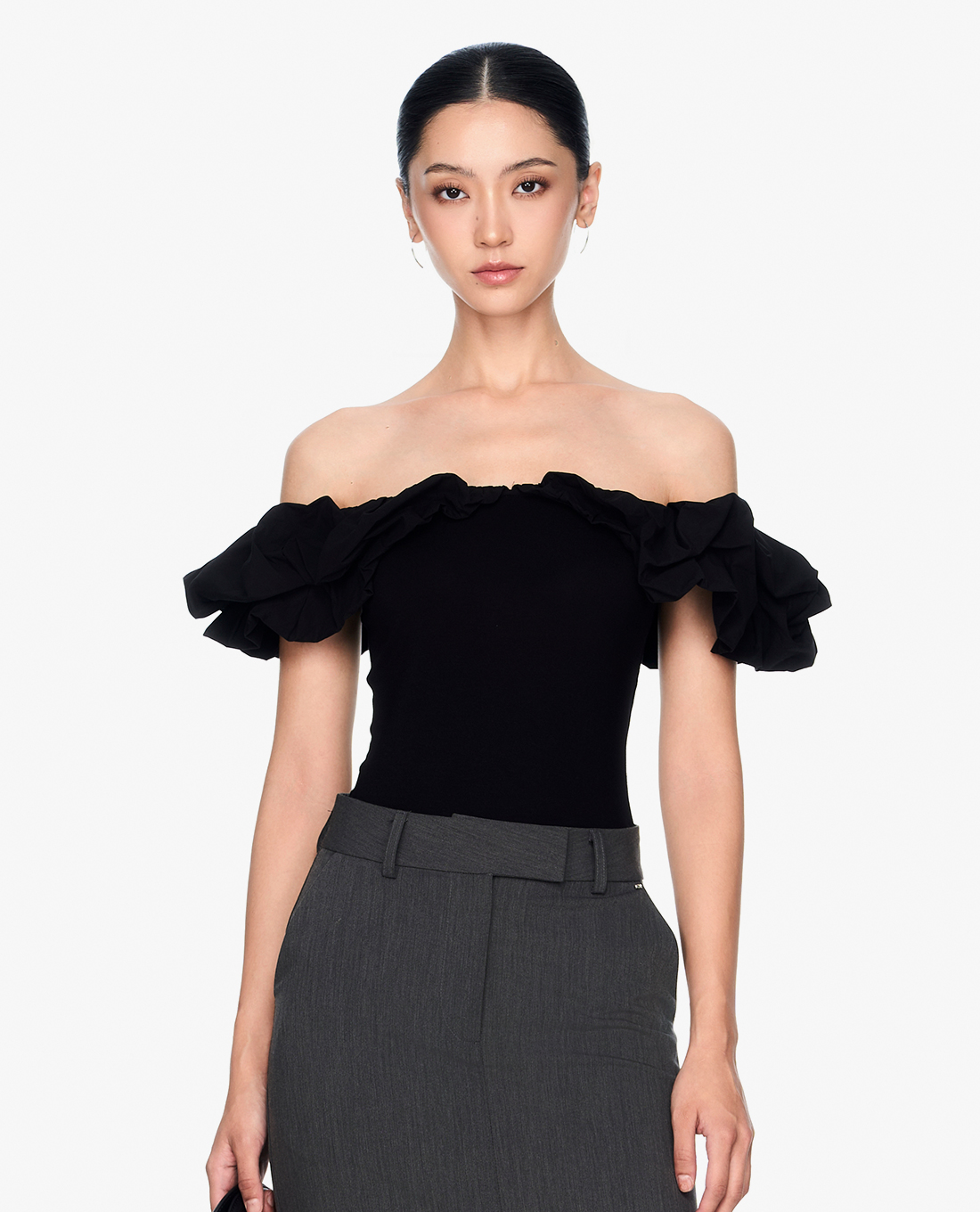 GIGI - Áo trễ vai nữ nhún bèo thời trang