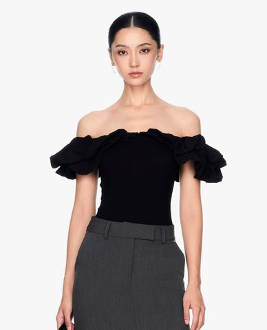  GIGI - Áo trễ vai nữ nhún bèo thời trang 