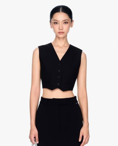  GIGI - Áo khoác gilet nữ cổ V sát nách trẻ trung 