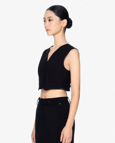  GIGI - Áo khoác gilet nữ cổ V sát nách trẻ trung 