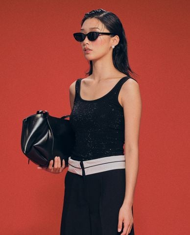  GIGI - Áo hai dây nữ đính sequin sang trọng 