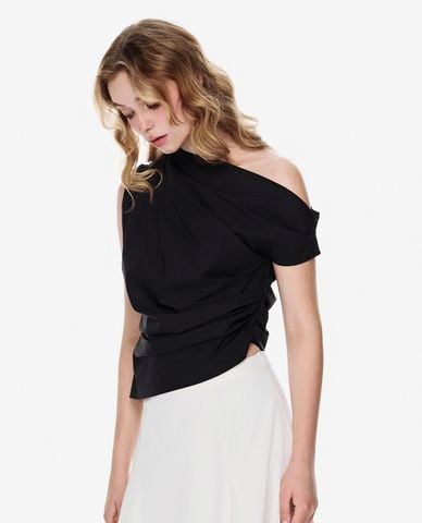  GIGI - Áo kiểu nữ lệch vai thời thượng 