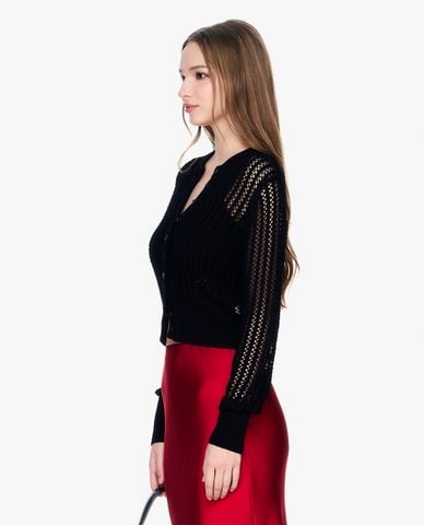  GIGI - Áo khoác cardigan nữ cổ tròn tay dài trẻ trung 