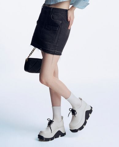  GIGI - Chân váy denim dáng chữ A phối túi năng động 