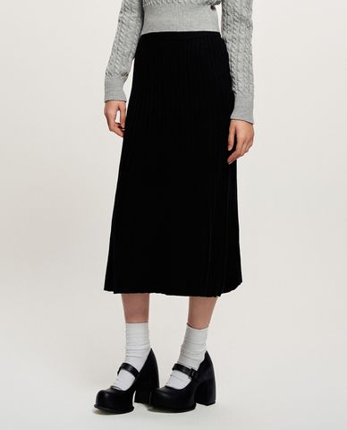  GIGI - Chân váy dệt kim midi lưng thun thời trang 