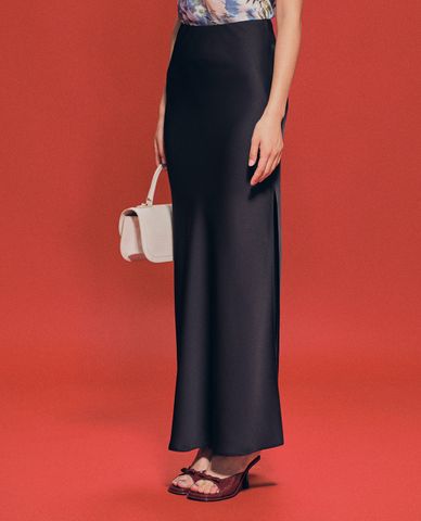  GIGI - Chân váy phom suông midi xẻ tà quyến rũ 