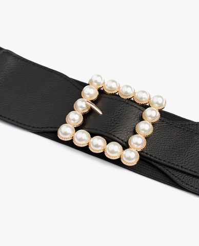  GIGI - Thắt lưng nữ khoen vuông đính hạt tròn sang trọng 