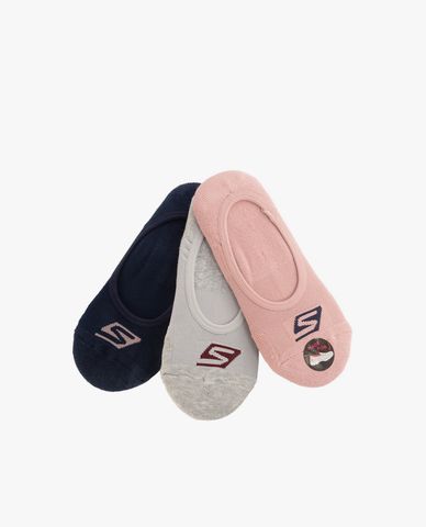 SKECHERS - Set 3 đôi vớ nữ cổ thấp thời trang Terry 