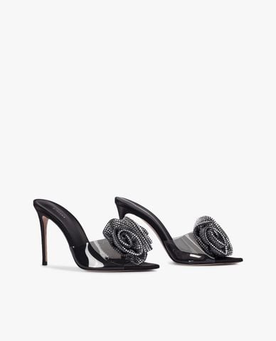  LE SILLA - Giày mules cao gót nữ quai ngang Rose Satin 