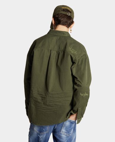  DSQUARED2 - Áo sơ mi nam cổ bẻ tay dài Ranger 