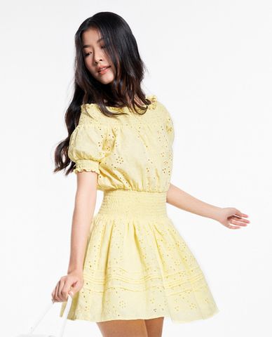  GIGI - Đầm trễ vai mini tay ngắn trẻ trung 