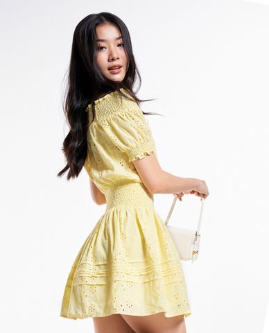  GIGI - Đầm trễ vai mini tay ngắn trẻ trung 