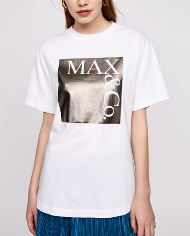  MAX&Co. - Áo thun nữ cổ tròn tay ngắn Cotton Logo 