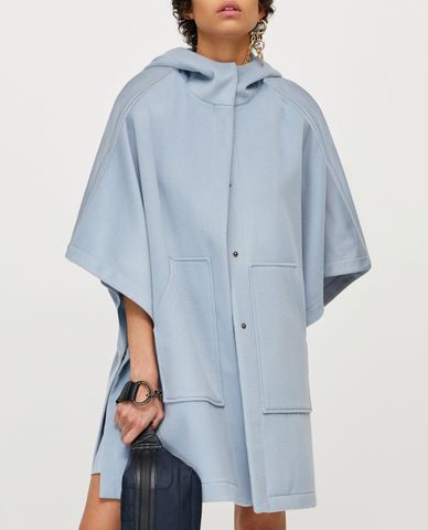  MAX&Co. - Áo khoác kiểu nữ phối nón Hooded Cape In Wool Beaver Cloth 
