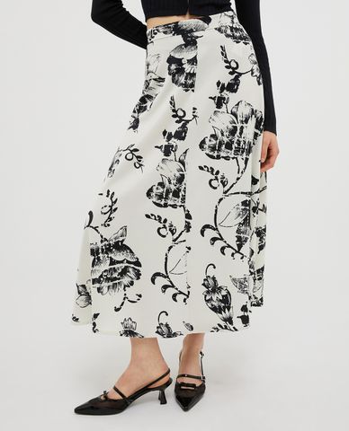  MAX&Co. - Chân váy phom suông midi phối hoạ tiết hoa Tuffo 