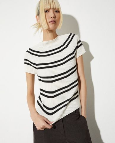  MAX&Co. - Áo dệt kim nữ cổ tròn tay ngắn Musette 