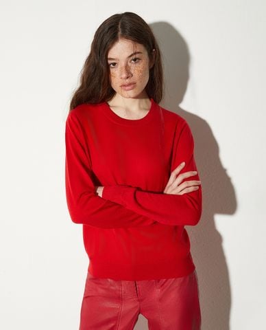  MAX&Co. - Áo dệt kim nữ cổ tròn tay dài Doberman 