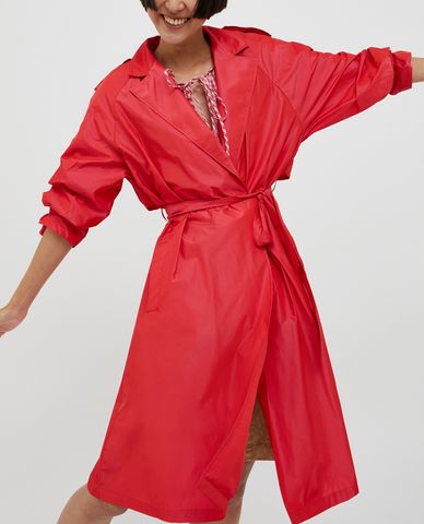  MAX&Co. - Áo khoác nữ dáng dài phối thắt lưng thanh lịch Insegna 