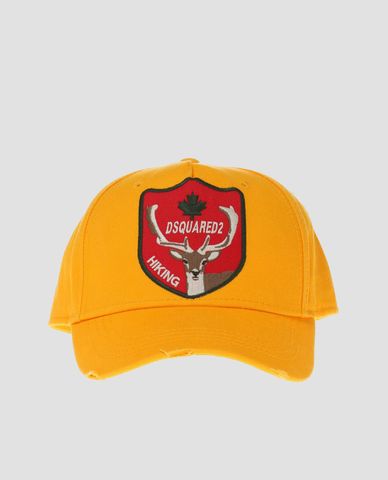  DSQUARED2 - Nón nam lưỡi trai họa tiết con nai và cờ Canada 