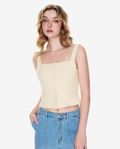  GIGI - Áo hai dây nữ cổ vuông hiện đại 