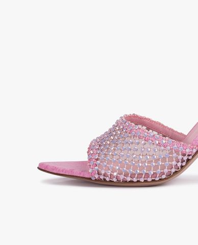 LE SILLA - Giày mules cao gót đính đá Sandalo Gilda 