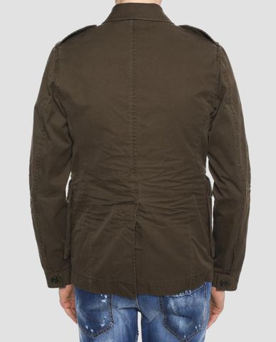  DSQUARED2 - Áo khoác nam túi hộp thêu hoa Embellished 