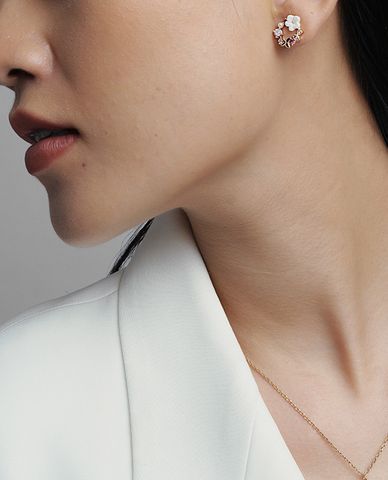  CECI - Khuyên tai nữ hình vòng hoa nữ tính 