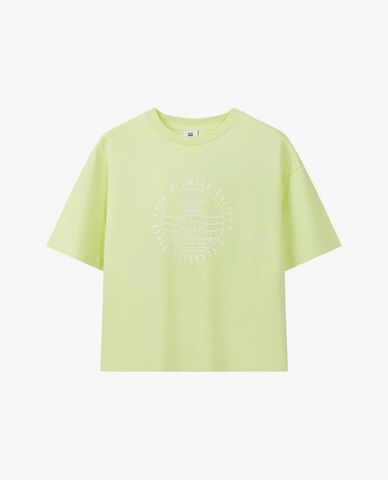  K-SWISS - Áo thun nữ cổ tròn tay ngắn Logo Loose Fit 