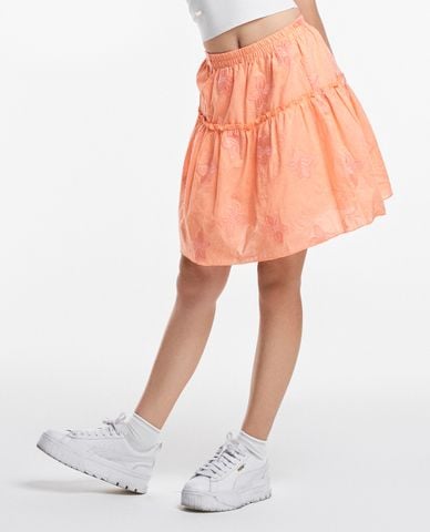  GIGI - Chân váy mini lưng thun phối viền xếp nếp thời trang 