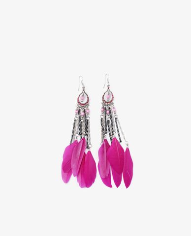  CECI - Khuyên tai nữ lông vũ dáng thả nữ tính 