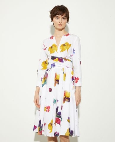  MAX&Co. - Đầm xếp li midi cổ V tay dài Disco 