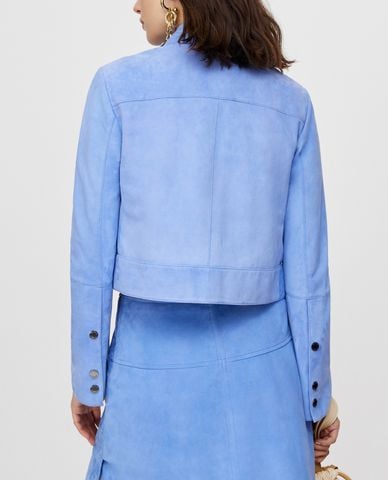  MAX&Co. - Áo khoác da cổ bẻ phom ngắn Suede Nappa 