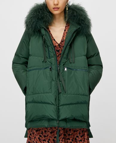  MAX&Co. - Áo khoác phao nữ phối lông Mongolian Fur Collar 