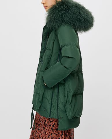  MAX&Co. - Áo khoác phao nữ phối lông Mongolian Fur Collar 