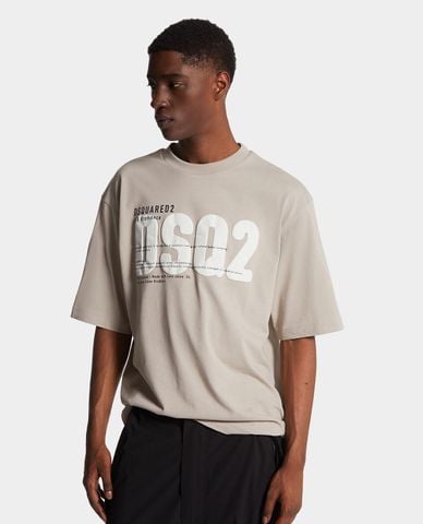  DSQUARED2 - Áo thun nam cổ tròn tay ngắn DSQ2 