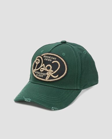  DSQUARED2 - Nón nam lưỡi trai họa tiết chữ dây thừng 