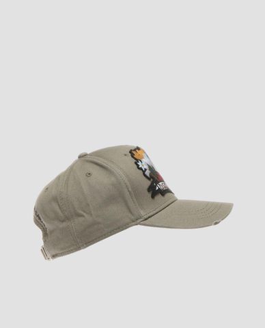  DSQUARED2 - Nón nam lưỡi trai họa tiết thêu Old Man 