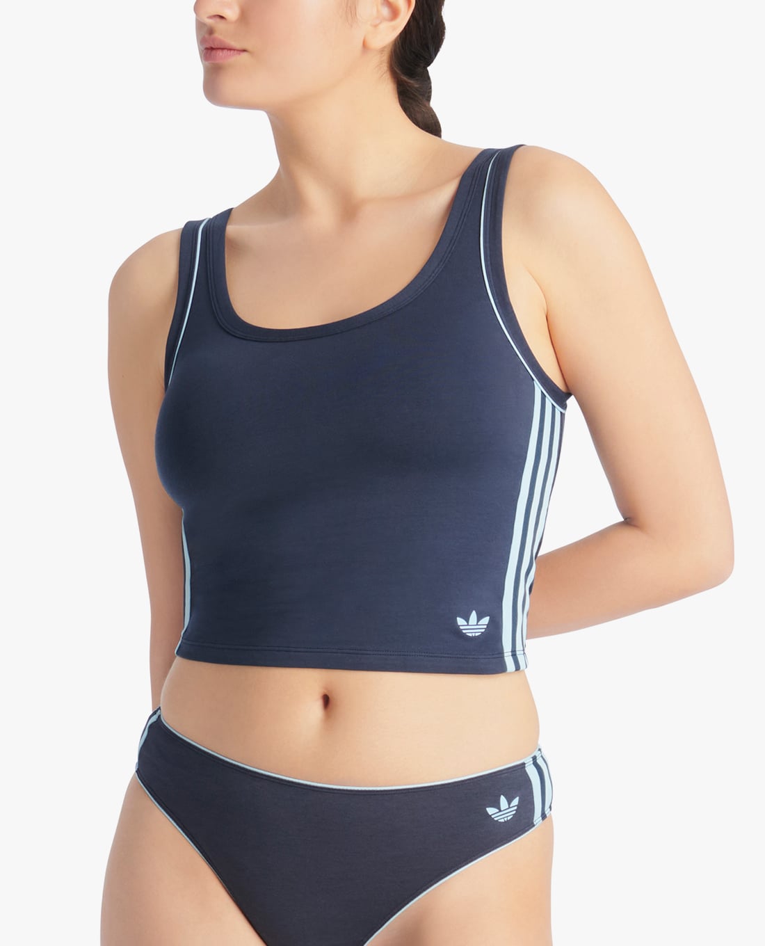 ADIDAS - Áo croptop nữ thể thao hai dây phom ôm