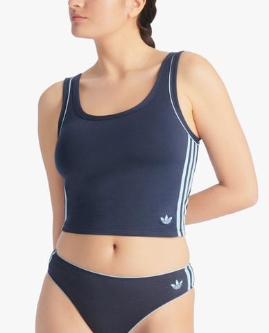  ADIDAS - Áo croptop nữ thể thao hai dây phom ôm 
